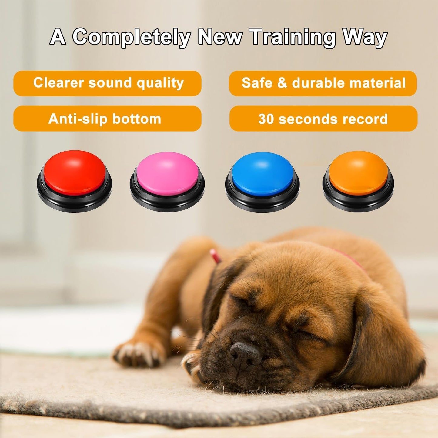 INTERACTIVE DOG PERSONALIZED SOUND BUTTONS