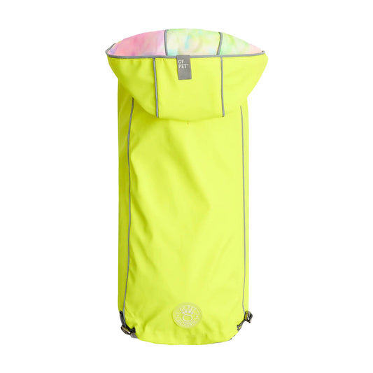 DUAL-SIDE DOG RAINCOAT - NEON AND TIE-DYE